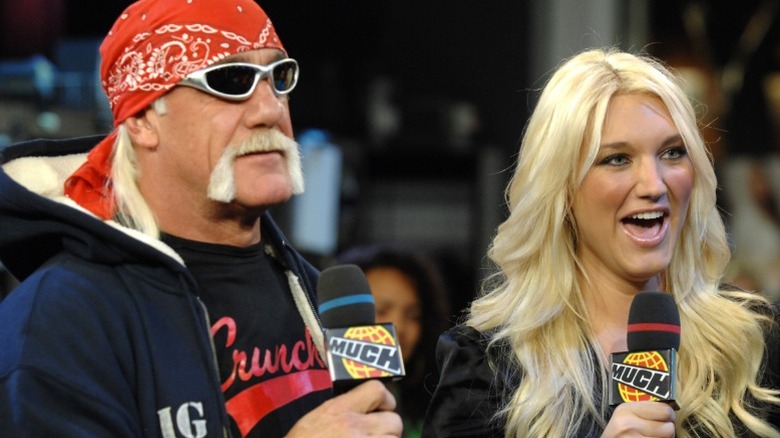 Hulk Hogan and Brooke Hogan speak during an event in Toronto, Ontario, Canada (2006)
