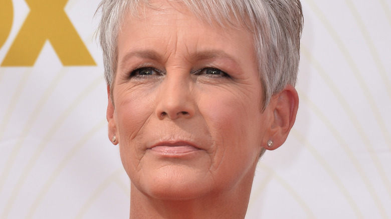 Jamie Lee Curtis looking sad 