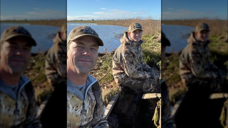 Bryon Noem posing with his son, Booker Noem.