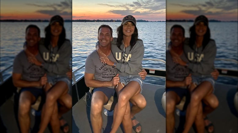 Bryon and Kristi Noem on a boat.