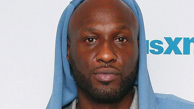 Lamar Odom looking at the camera
