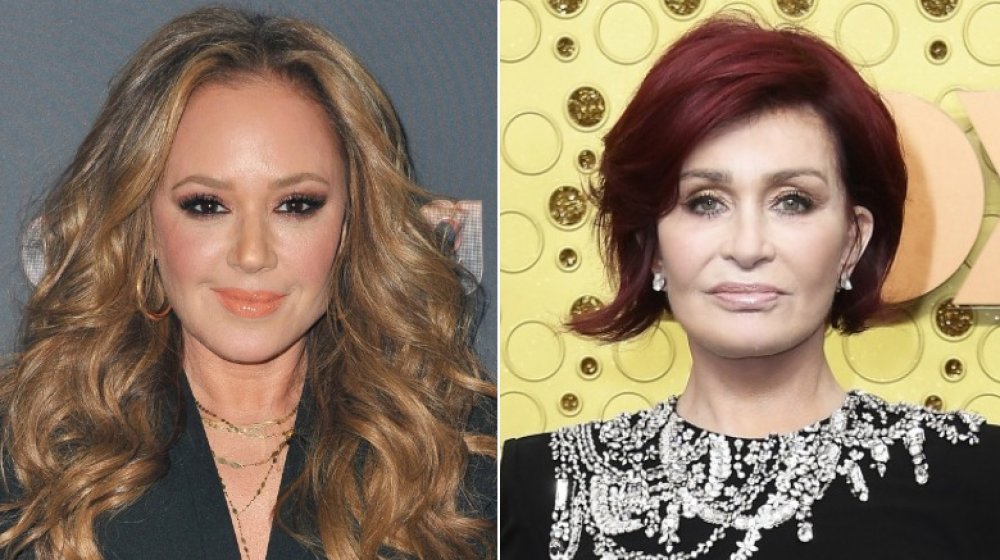 Leah Remini at Dancing with the Stars in 2019; Sharon Osbourne at the 71st Emmy Awards