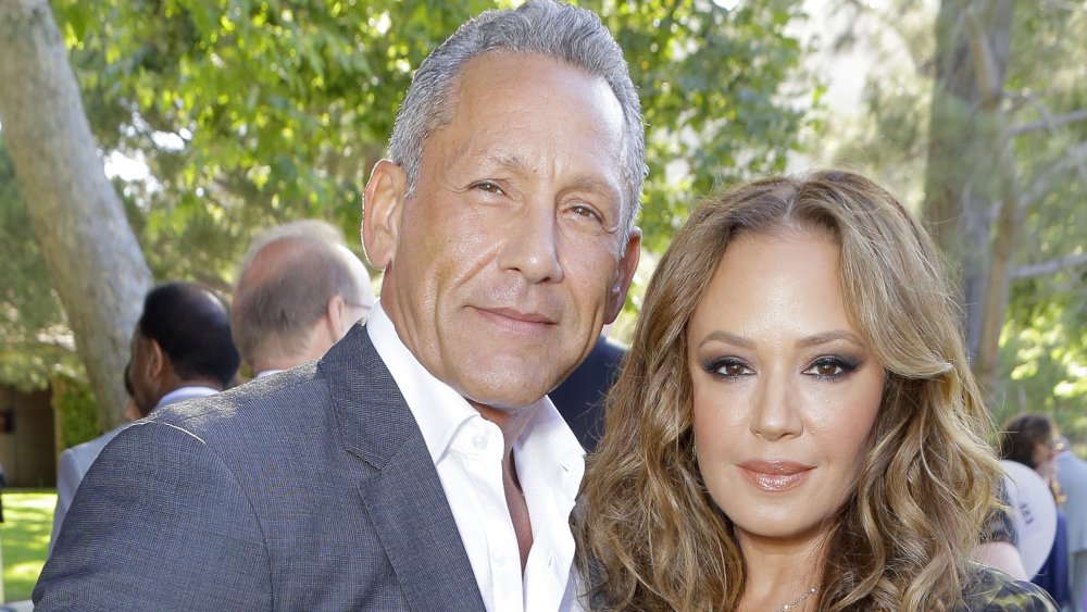 Angelo Pagan and Leah Remini at the HollyRod Foundation's 20th Annual DesignCare Gala