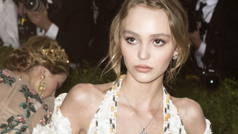 Lily-Rose Depp posing on red carpet