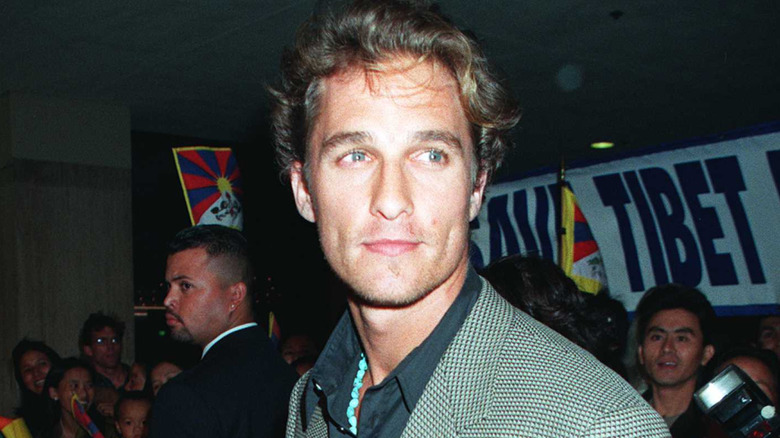 Matthew McConaughey at a 1997 movie premiere