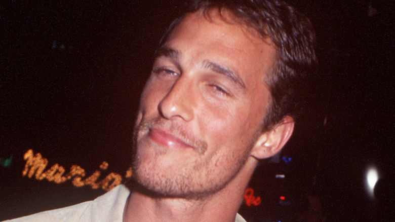 Matthew McConaughey at a movie premiere in 1996