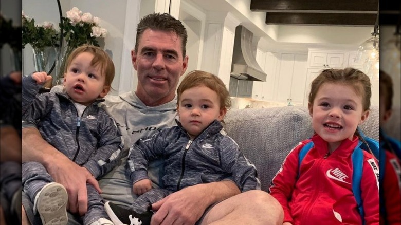 Jim Edmonds with his children