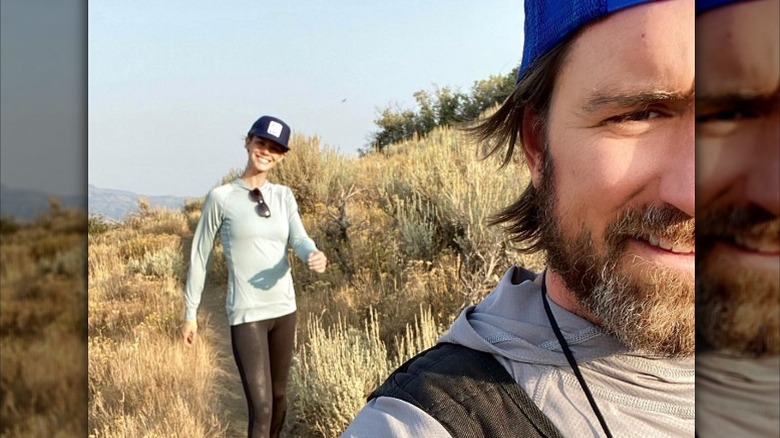Meghan King and Christian Schauf on a hike