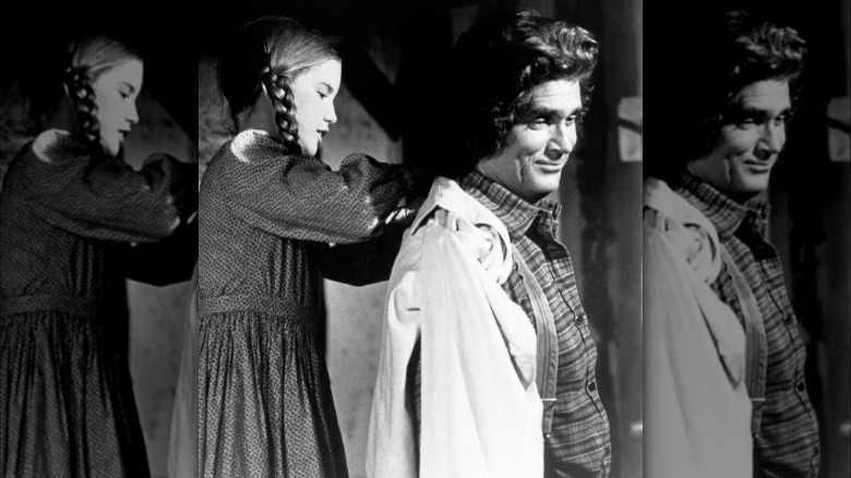 Melissa Gilbert and Michael Landon in "Little House on the Prairie"