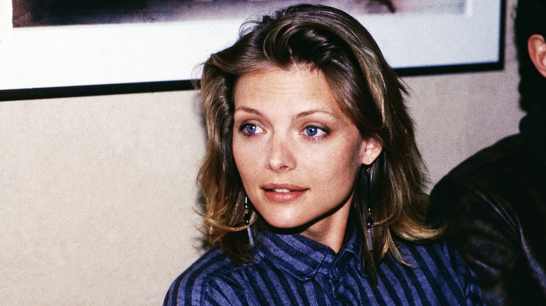 Michelle Pfeiffer promoting Into the Night in Germany