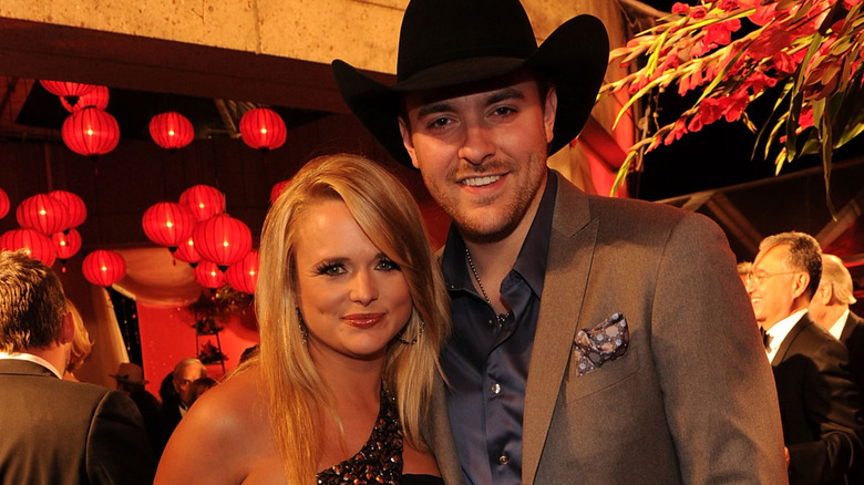 Miranda Lambert and Chris Young smiling