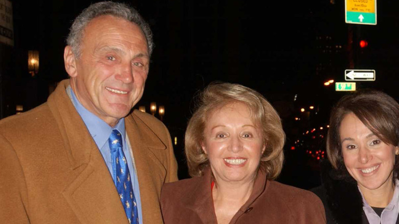 Rosanna Scotto posing with her parents Anthony and Marion Scotto