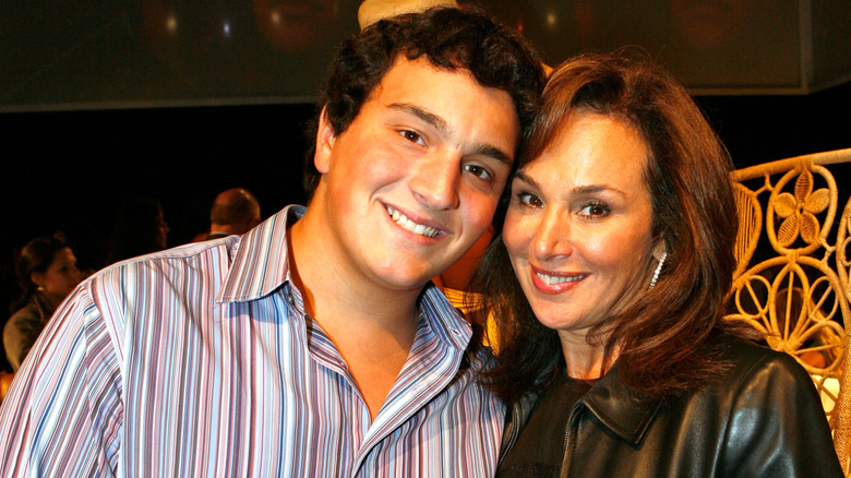 Rosanna Scotto posing with her son Louis Ruggiero