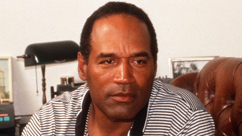 O.J. Simpson staring ahead