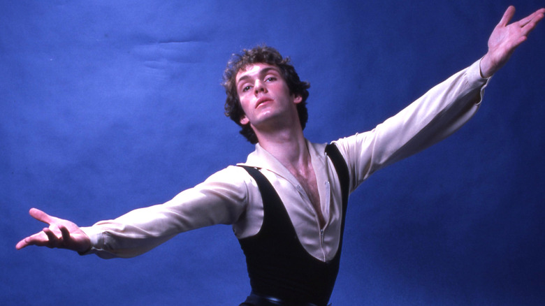 John Curry posing for cameras in 1976 New York photo shoot