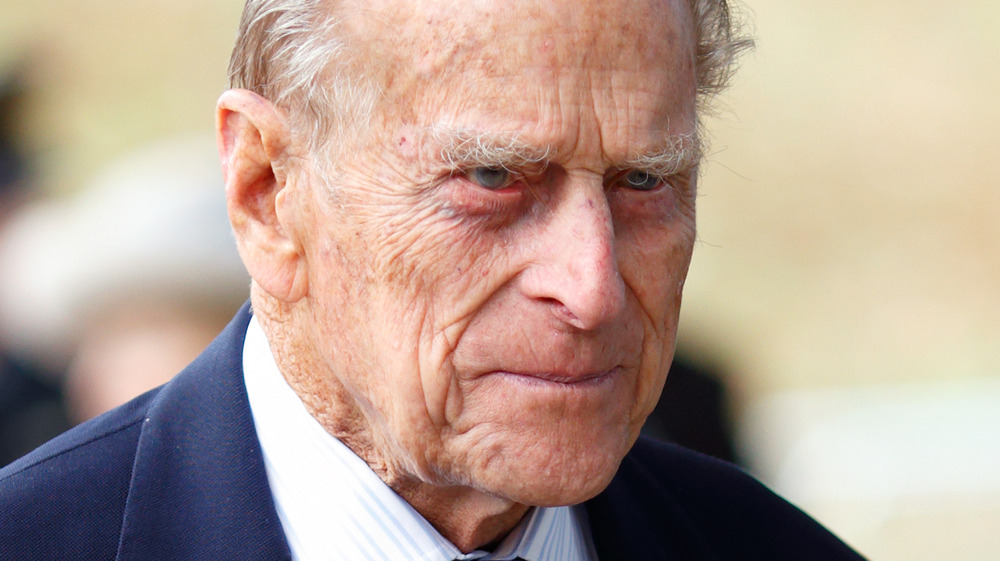 Prince Philip squinting