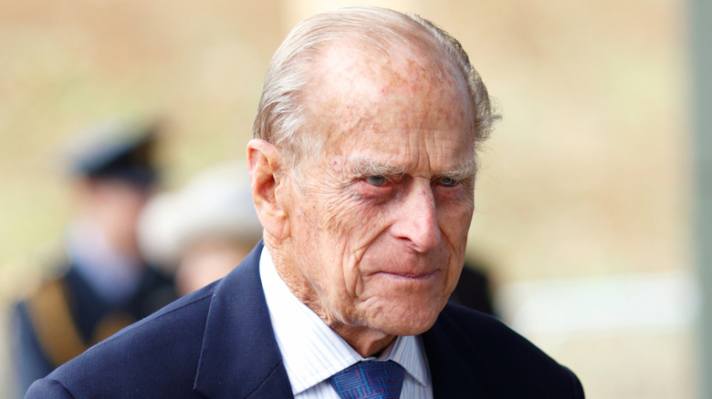 Prince Philip squinting