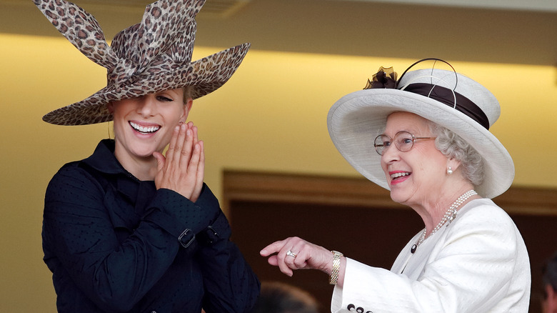 Zara Tindal and Queen Elizabeth II