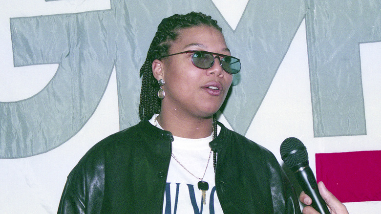 Queen Latifah speaking in 1995