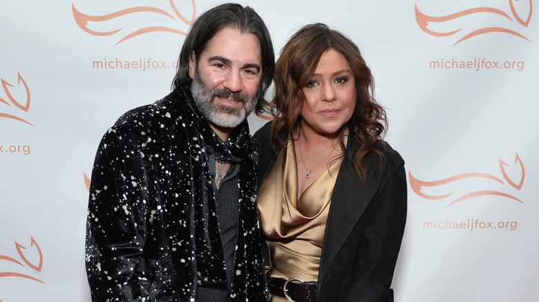 John Cusimano poses with Rachael Ray at a benefit for Parkinson's disease.