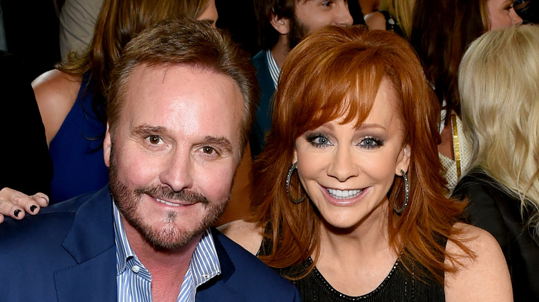 Narvel Blackstock and Reba McEntire smiling