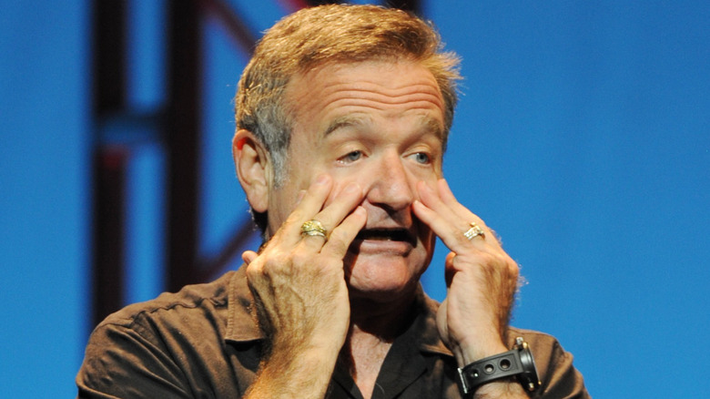 Robin Williams with a shocked expression