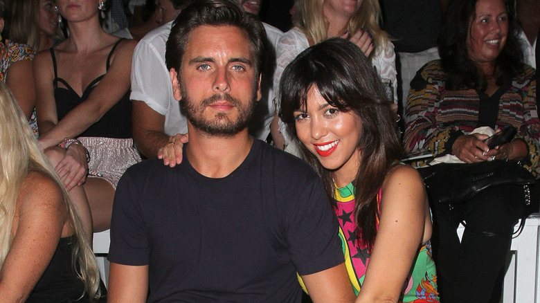 Scott Disick, Kourtney Kardashian posing