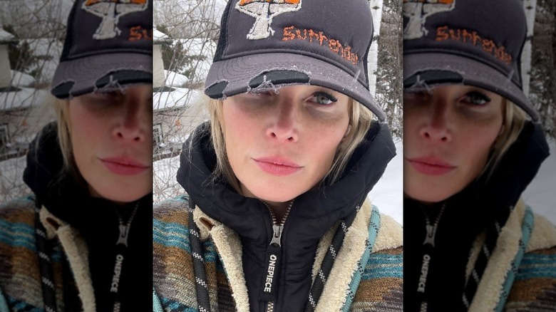 Kelley Wolf takes a selfie in the snow