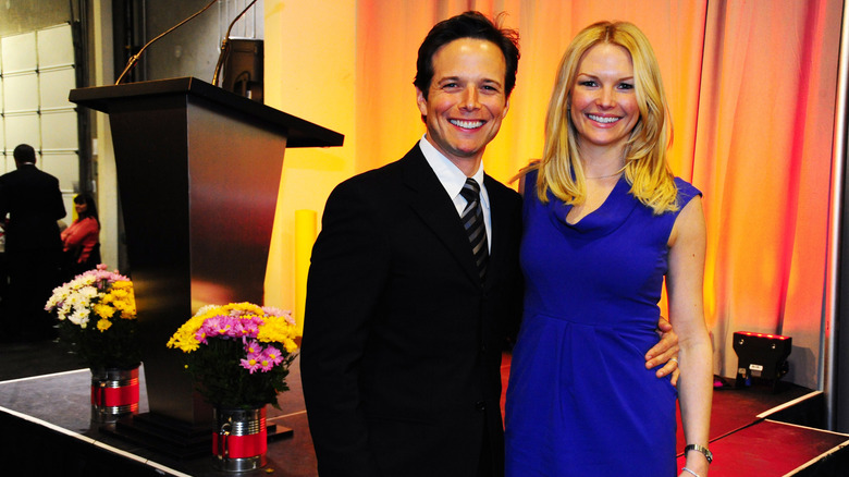 Scott & Kelley Wolf posing at A Night At The Warehouse Fundraiser For Utah Food Bank & Feeding America