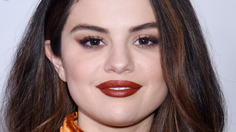 Selena Gomez in red lipstick