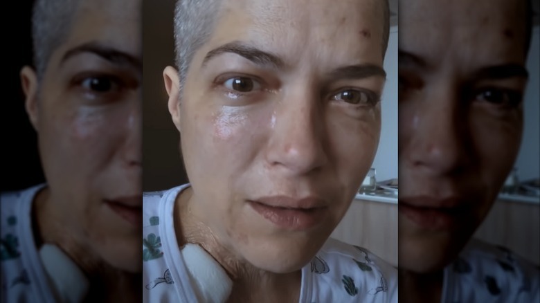 Selma Blair crying