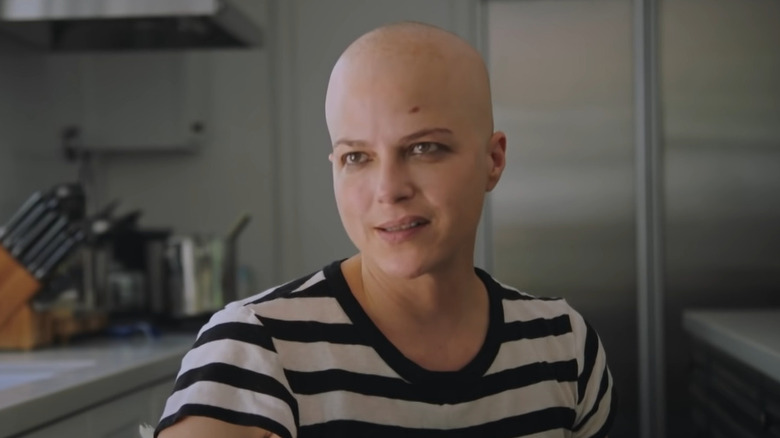Selma Blair with shaved head