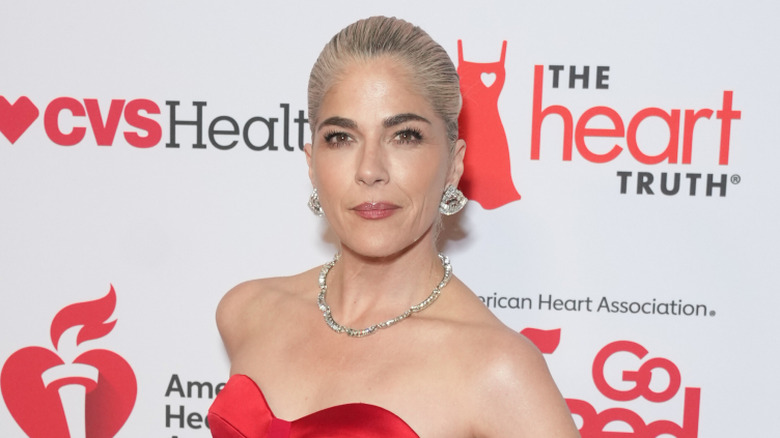 Selma Blair with red dress