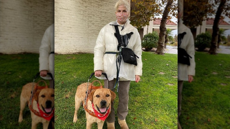Selma Blair with service dog