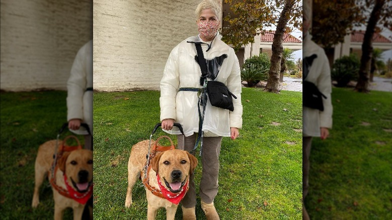 Selma Blair with service dog