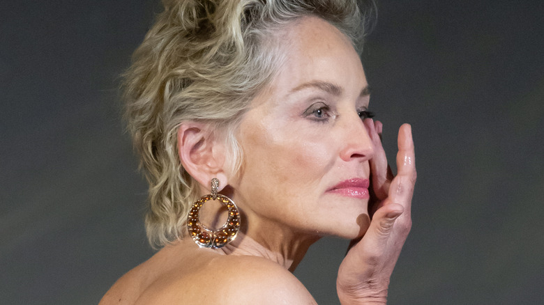 Sharon Stone crying 