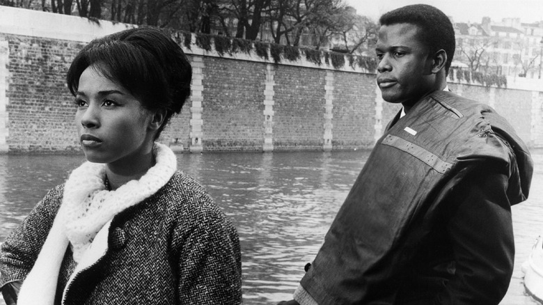 Diahann Carroll and Sidney Poitier by water