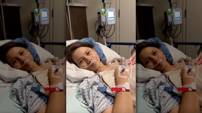 Bindi Irwin talks from hospital bed after appendectomy