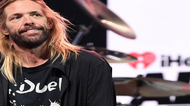 Taylor Hawkins speaking on stage