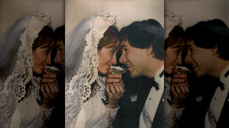 Cecilia and Greg Abbott on their wedding day