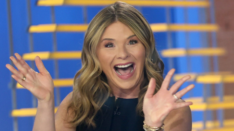 Jenna Bush Hager on Today stage waving her fingers