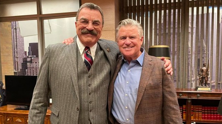 Treat Williams and Tom Selleck posing