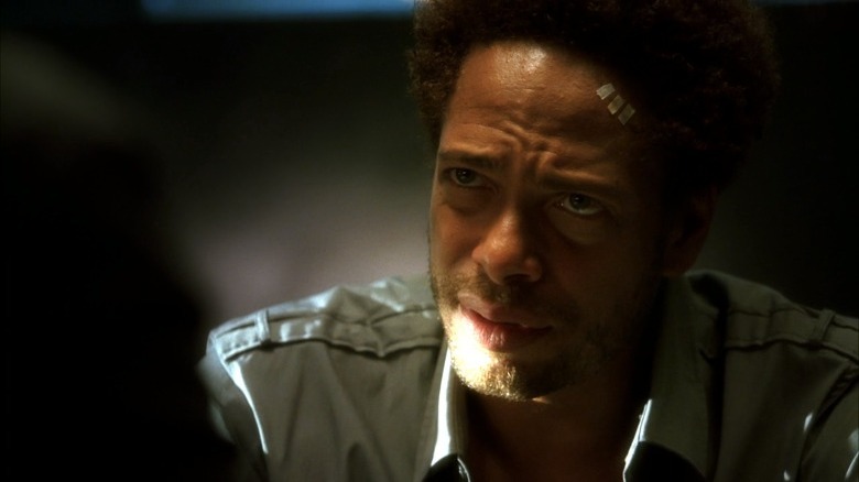 Gary Dourdan looking up