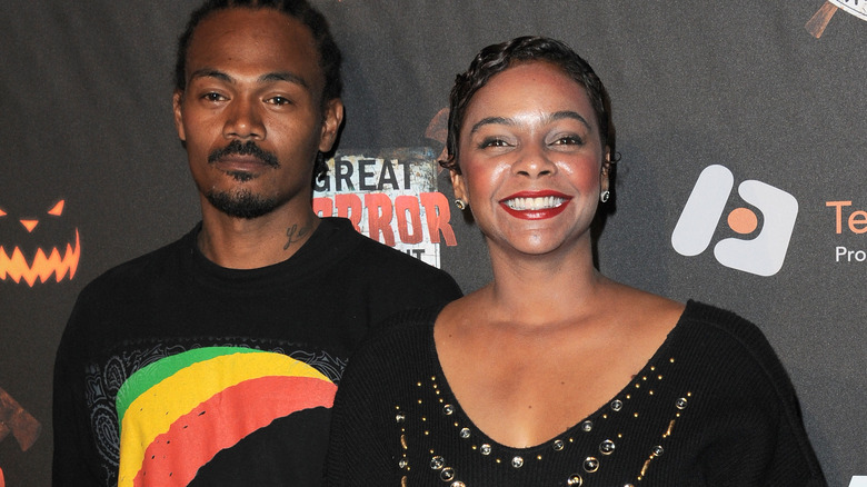 Jimmy Green and Lark Voorhies posing