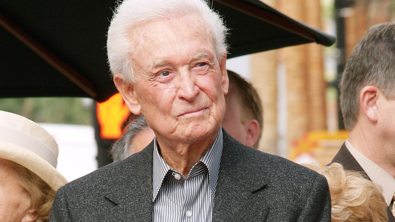 Bob Barker wears stripped shirt 