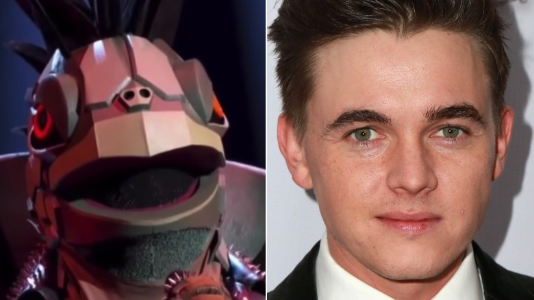 Masked Singer's Turtle and Jesse McCartney split image