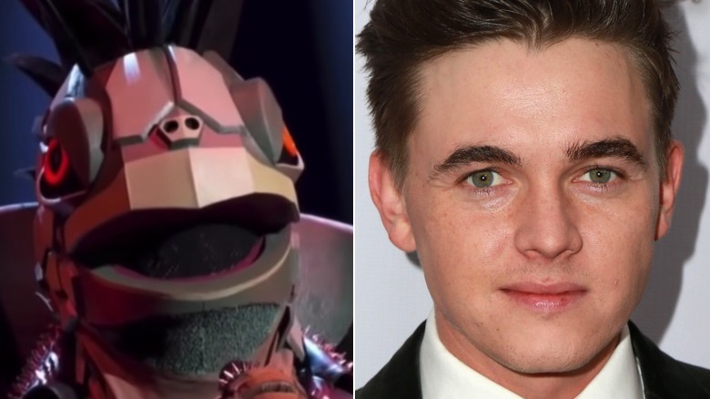 Masked Singer's Turtle and Jesse McCartney split image