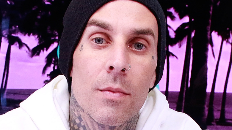 Travis Barker wearing a hat