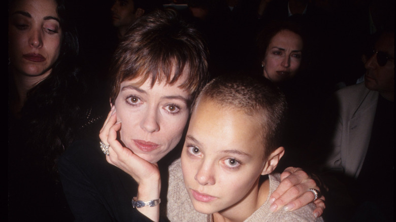 Mackenzie Phillips with arm around Bijou Phillips