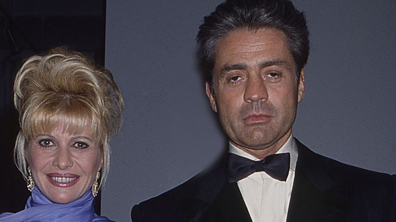 Ivana Trump and Count Roffredo Gaetani dell' Aquila d' Aragona di Laurenzana Lovatelli posing